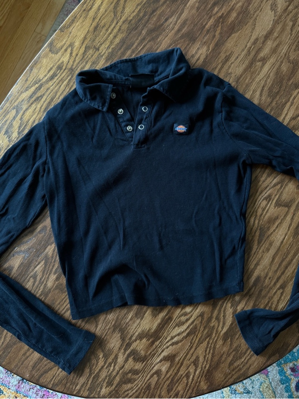 Dickies Cropped Ribbed Long Sleeve Top - Picture 2 of 4